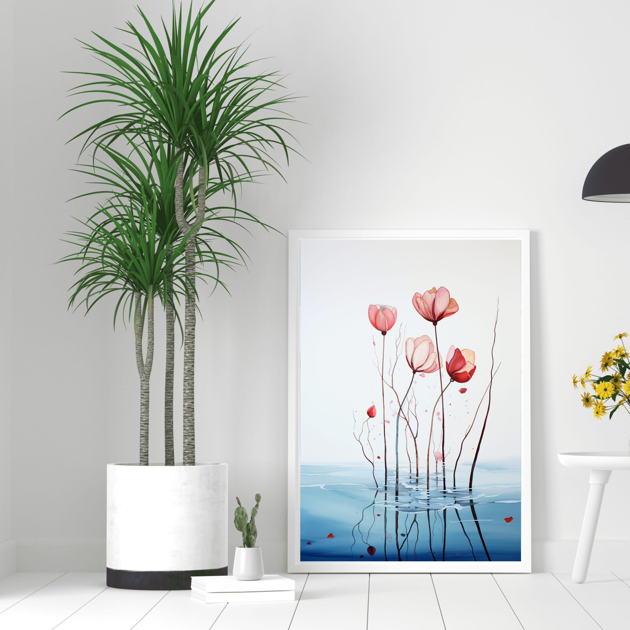 pure water floral serenity wall art collection