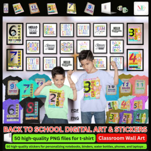 the ultimate school grades bundle: back to school digital art & stickers