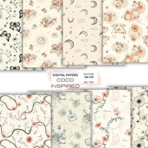 coco wyo inspired: cozy & bold digital papers