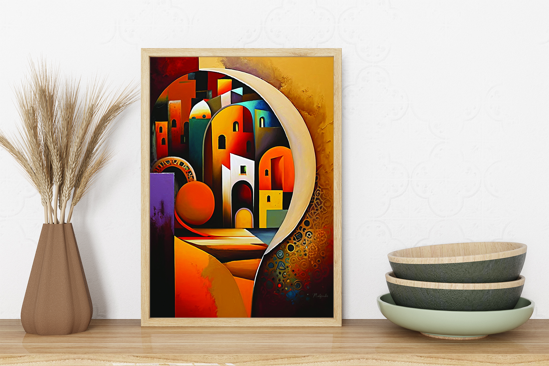 vibrant moroccan ceramic painting: traditional pottery in bold colors vibrant moroccan ceramic painting: traditional pottery in bold colors