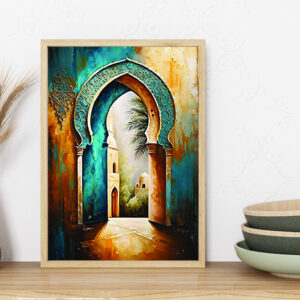 moroccan colors: vibrant african art print & traditional wall decor